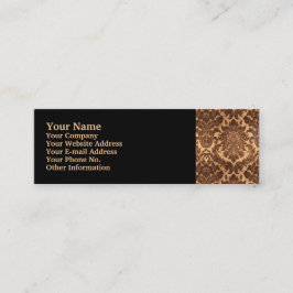 Damask - Brown & beige Mini Visitkort