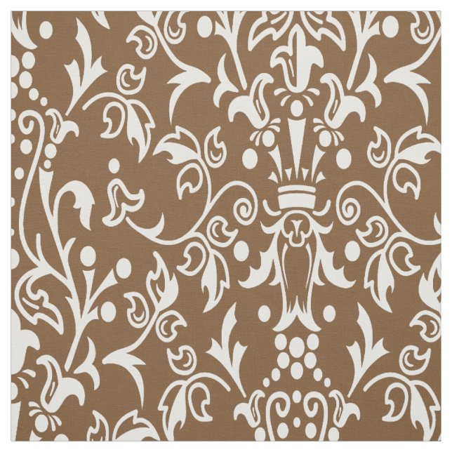 Damask Brown Tyg (Provkarta)