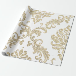 Damask Champagne Guld Royal Glitter gillar Presentpapper