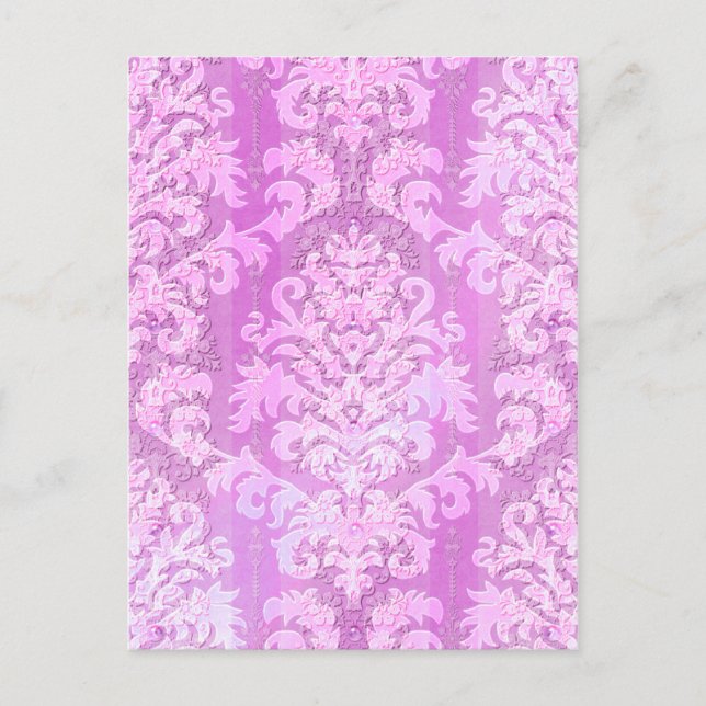 Damask cut Velvet, Antique Snöre Vykort (Framsida)