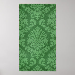 DAMASK CUT VELVET, TAPESTRY I GRÖNT POSTER
