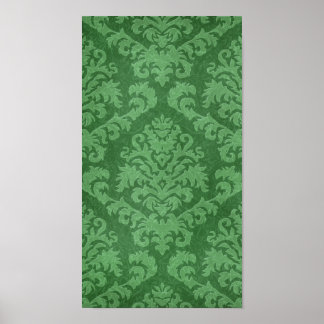 DAMASK CUT VELVET, TAPESTRY I GRÖNT POSTER