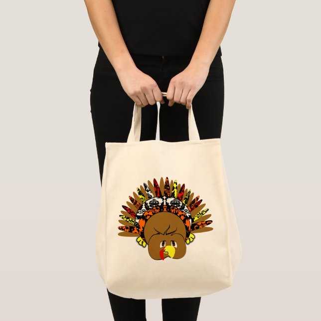 Damask #Cute #TURKEY #Organic Shopping bag Tygkasse (Framsida (produkt))