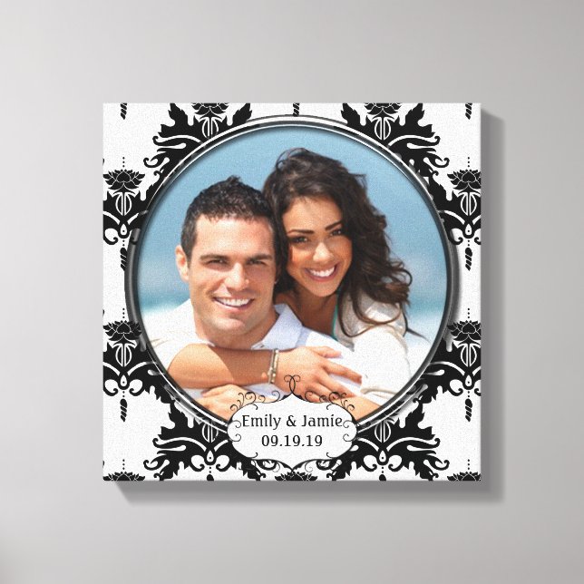 Damask Ditt Foto Insvept Canvas (Framsida)