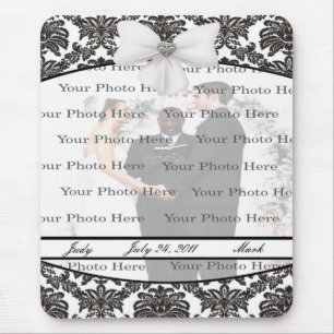 Damask Elegance Bröllop Mouse Pad Musmatta