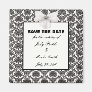 Damask Elegance Bröllop spara datum Magnet