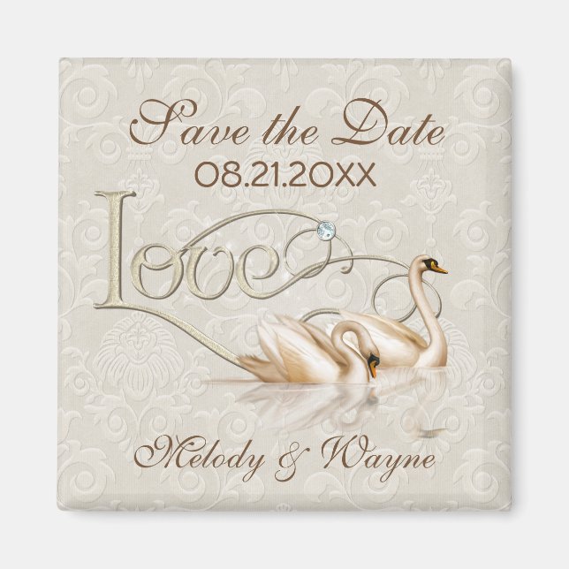 Damask Elegance Magnet (Framsidan)