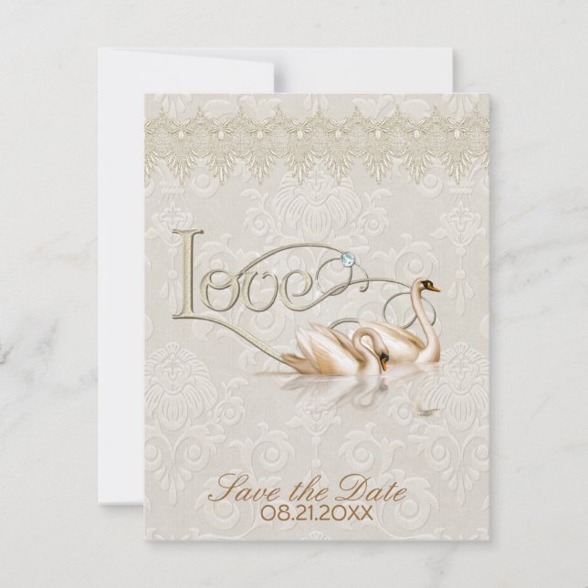 Damask Elegance Spara Datumet (Framsida)