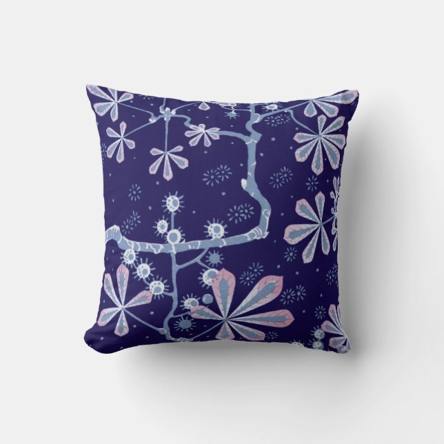 Damask Frost Flower Dekorativ kudde (Framsida)