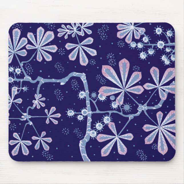 Damask Frost Flower Mousepad Musmatta (Framsidan)
