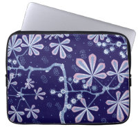Damask Frost Flower Neoprene Laptop sleeve