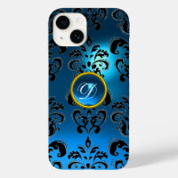 DAMASK GEM MONOGRAM Blue