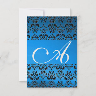 DAMASK GEM MONOGRAM Blue osa ice Inbjudningar