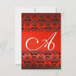 DAMASK GEM MONOGRAM Red osa guld Inbjudningar