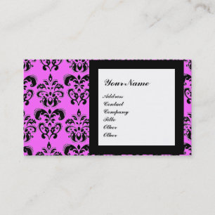 DAMASK GEM STONE MONOGRAM,2 topaz,violet Visitkort