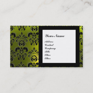 DAMASK GEM STONE MONOGRAM,2 topaz,violet Visitkort