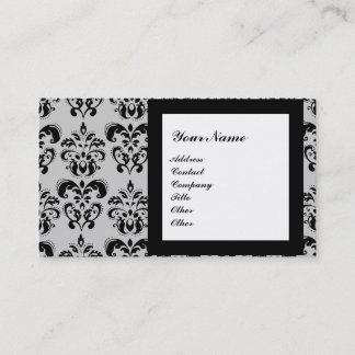 DAMASK GEM STONE MONOGRAM,3 VISITKORT