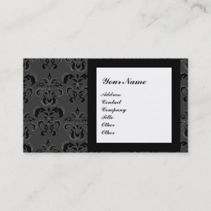 DAMASK GEM STONE MONOGRAM,3 VISITKORT