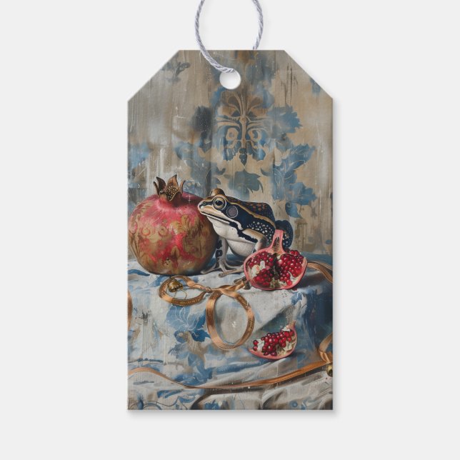 Damask - Gift-Märkre Presentetikett (Framsidan)