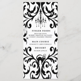 Damask Glam Halloween Dinner Party Meny
