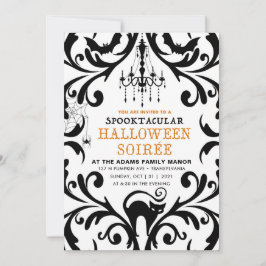 Damask Glam Halloween Soaré Inbjudan