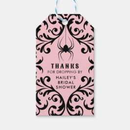 Damask Glam Spindel | Tack Bröllopsdusch Presentetikett