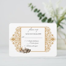 Damask Guld MasqueraOSA kort