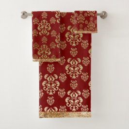 Damask Guld Red Elegant Modern