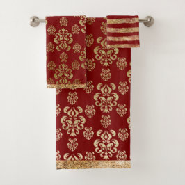 Damask Guld Red Elegant Modern Söt