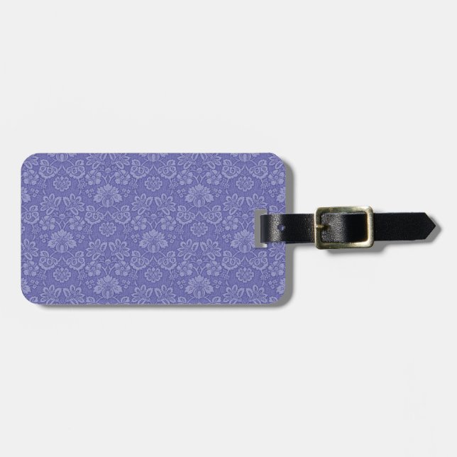 Damask i blå bagagebricka (Horisontell Framsida)