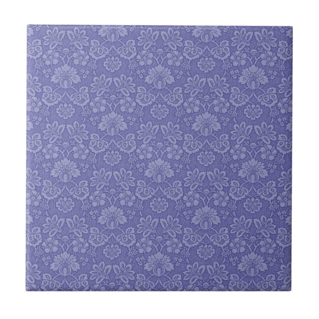 Damask i blå kakelplatta (Framsidan)