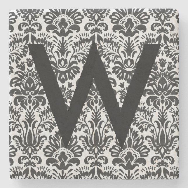 Damask initial stenunderlägg (Framsidan)