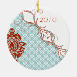 Damask-julfamiljen Foto Ornament