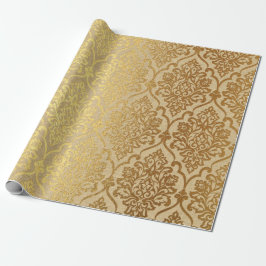 Damask Kraft Guld Natural Royalet Antonietta Elega Presentpapper