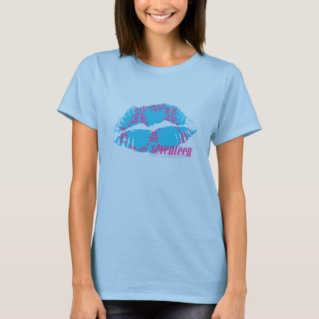 Damask Lila-Aqua T-shirt (Framsida)