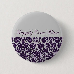 Damask Lila Bröllop Knapp