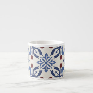 Damask Majolica Pottery Tile Design Espressomugg