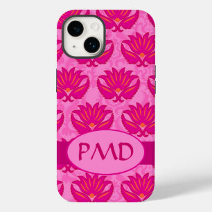 Damask Modern Art nouveau Rosa Monogram Initialer