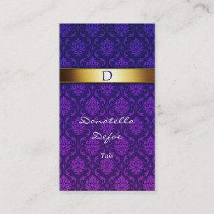 Damask Monogram Professionell Visitenkort Visitkort