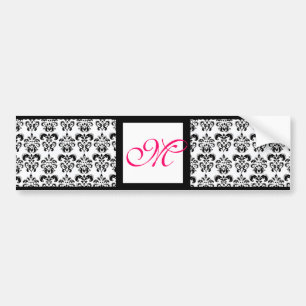 DAMASK MONOGRAM,rosa fuchsia Bildekal