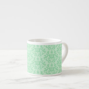Damask mynta grönt espresso mugg espressomugg