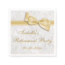 Damask och Guld Faux Bow Pension