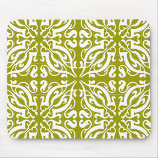 DAMASK - Oliv grönt Musmatta