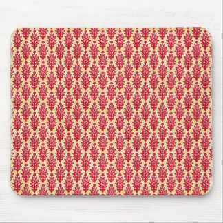 DAMASK PATTERN-TEMP för damm07-rödgul RED-GULT Musmatta