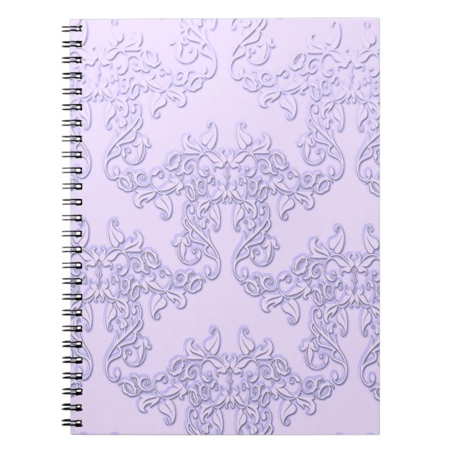 Damask Photo Bok Anteckningsbok Med Spiral (Framsidan)