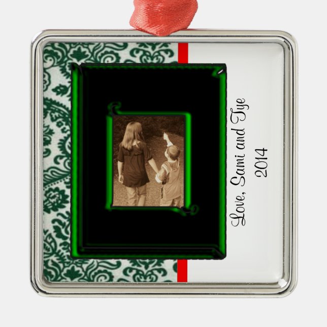 DAMASK PHOTO CHRISTMAS ORNAMENT MALL (Framsidan)