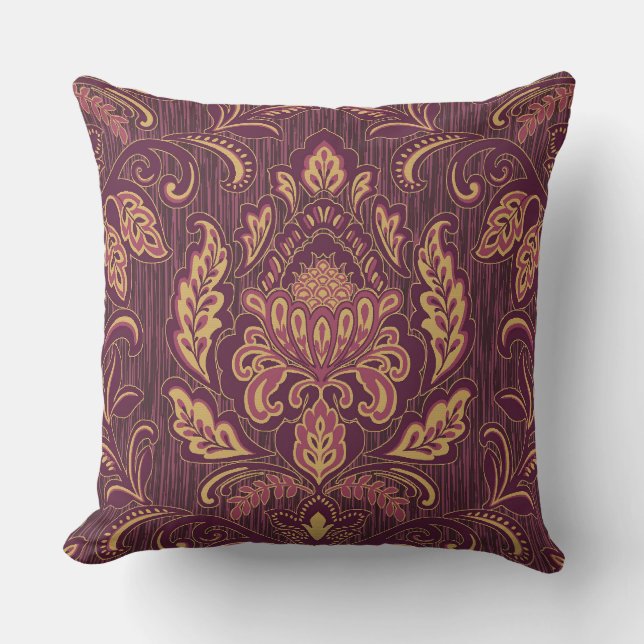 Damask Prated Dekorativ kudde (Framsida)