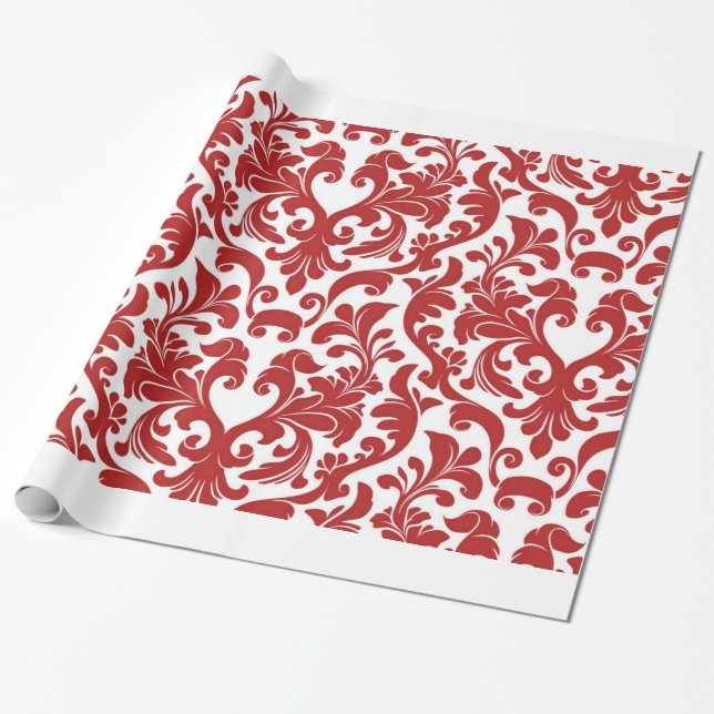 Damask Presentpapper (Utrullad)
