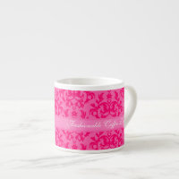 Damask rosa Fashionable Coffee Diva espresso mugg