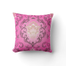 Damask Rosa Fyrkantig Kuddvar